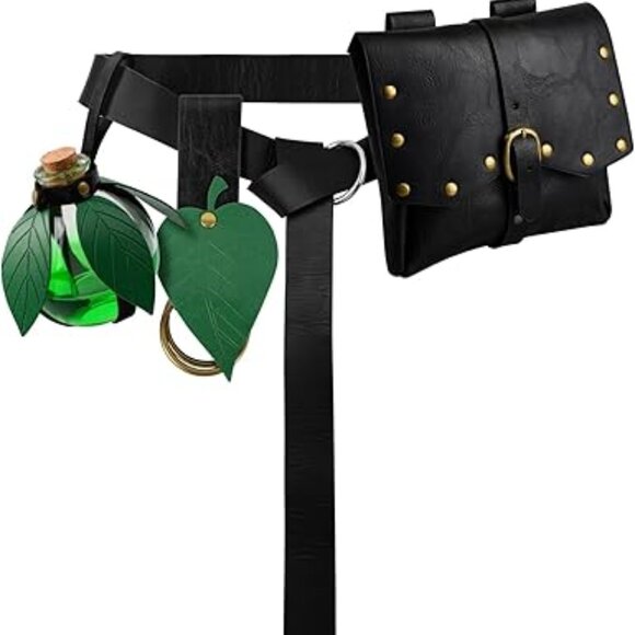 Renaissance Waist Belt Pouch Accessories Medieval Festival Viking Pirate Leather